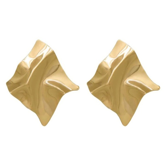 Fashion Gold Stud Earrings, NEW - Picture 2 of 4